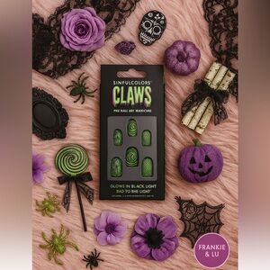 Sinful Colors Glow in the Dark Press-On Nails | Medium Oval | Psychedelic Potio